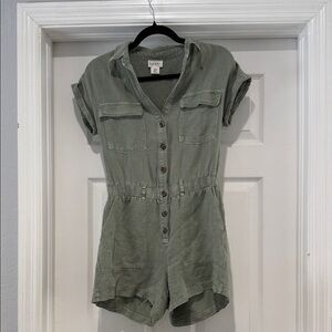 Nicole Miller Olive Green Jumpsuit